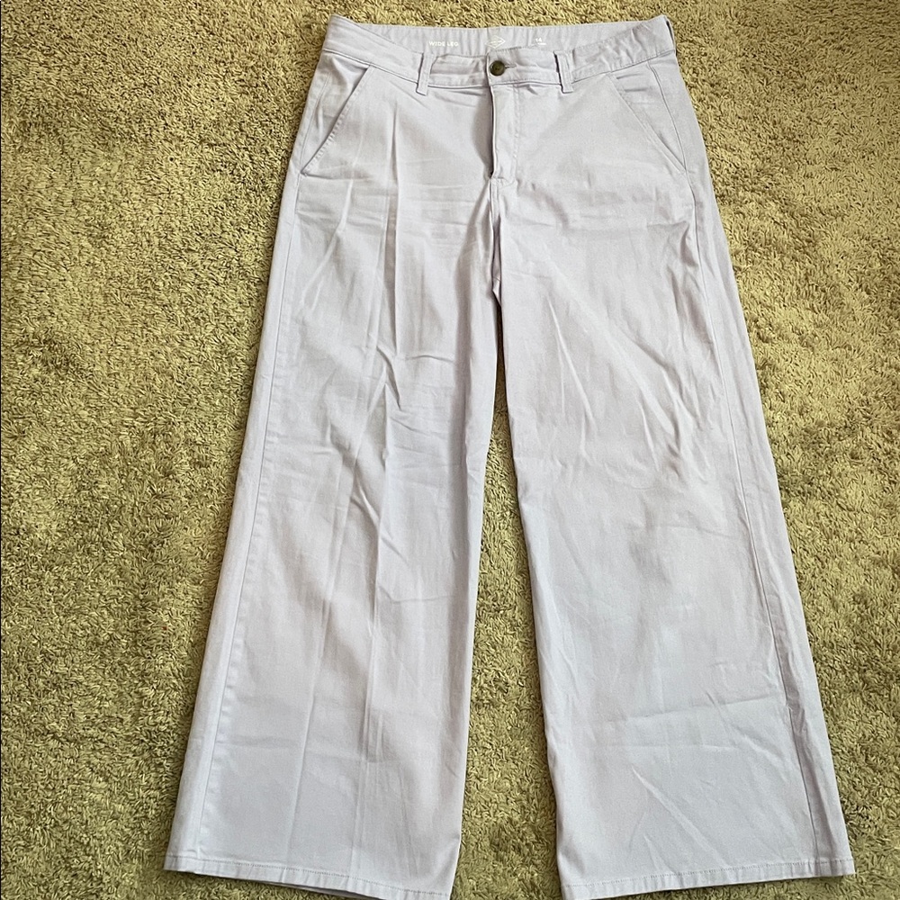Wide-Leg Light Purple Pants